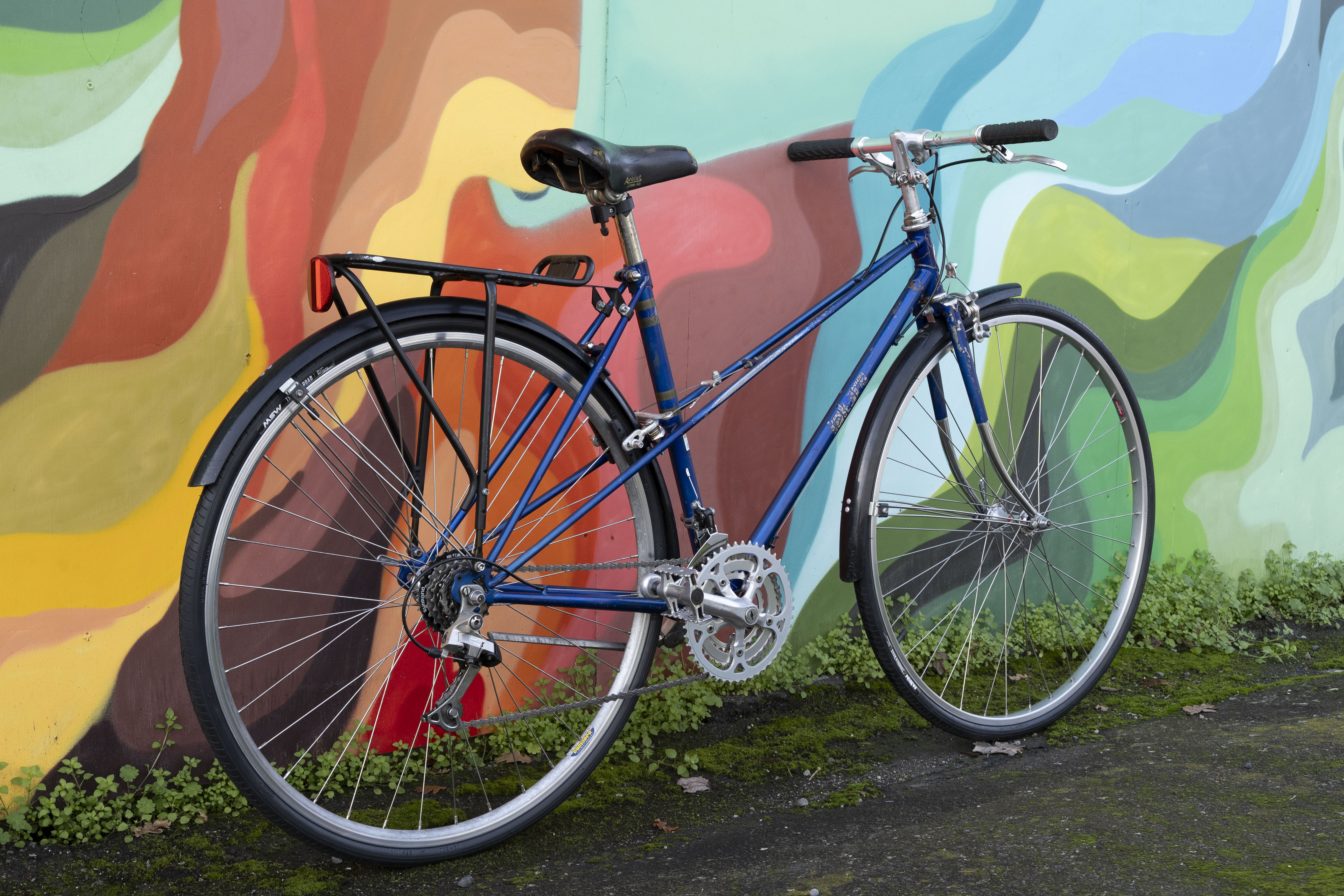 Takara Mixte Vintage Road Bike Blue 50cm Small Cycle Coffee