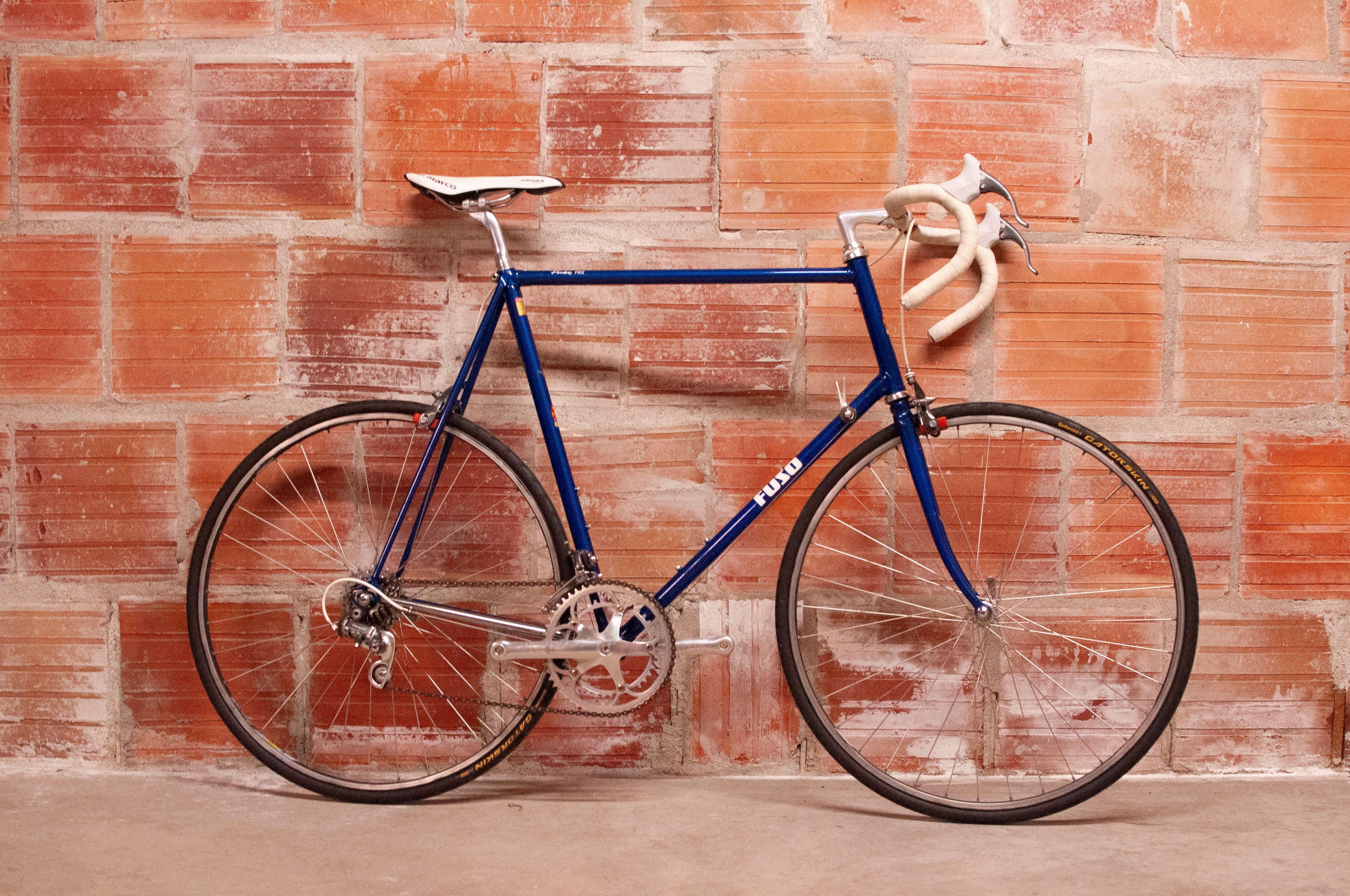 Blue vintage road store bike