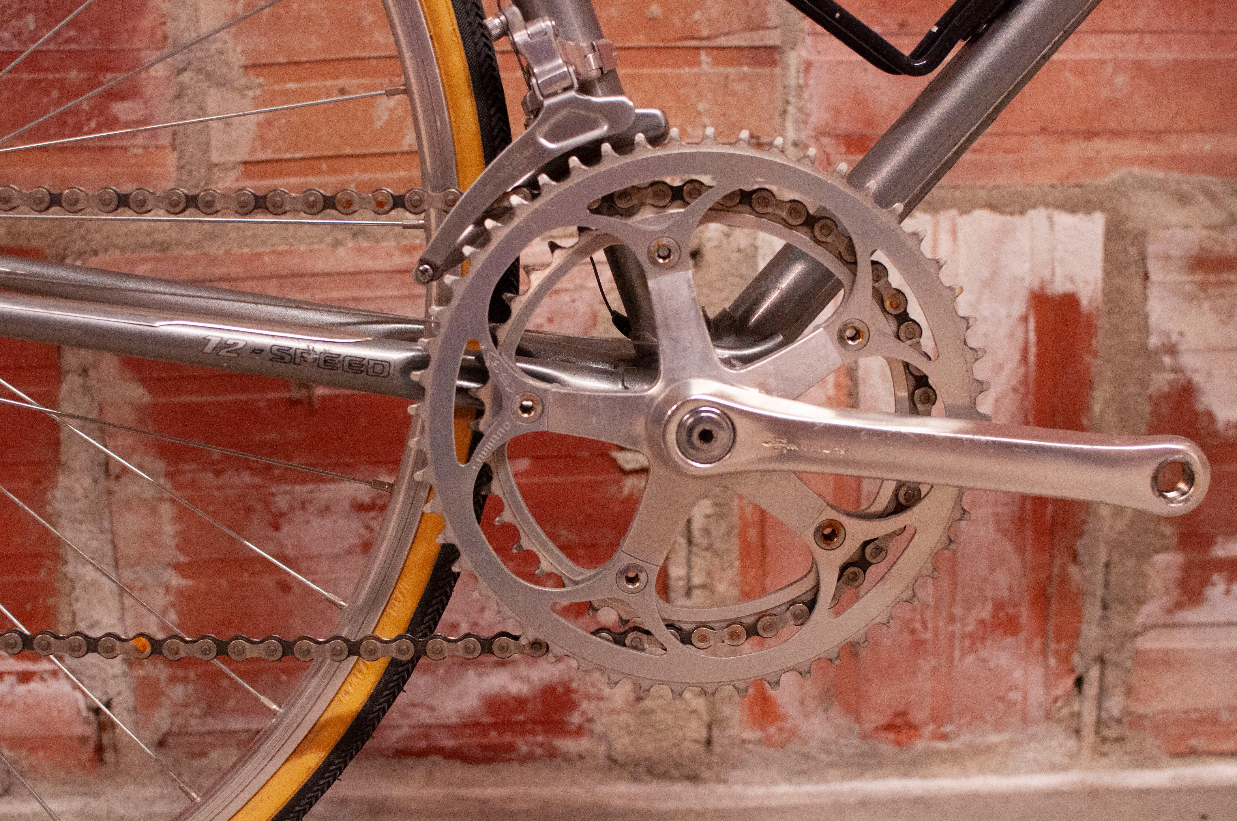 Vintage road bike store crankset